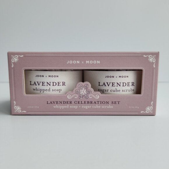 NIB JOON X MOON Lavender Whipped Soap (4.15oz) & Sugar Cube Scrub (3.1oz) Set - Picture 1 of 5